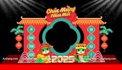 File tranh gốc File backdrop decor check in xuân ất tỵ 2025 TET1745 (bản quyền) Filetranh.com