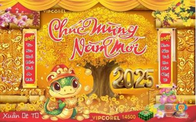 File gốc File backdrop phông chúc mừng năm mới tết 2025 ất tỵ TET2010 (chuẩn màu) cho in offset