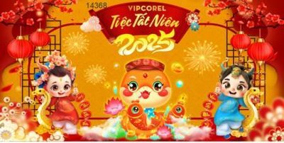 File gốc File backdrop phông chúc mừng năm mới tết 2025 ất tỵ TET2027 (in ấn) không giới hạn