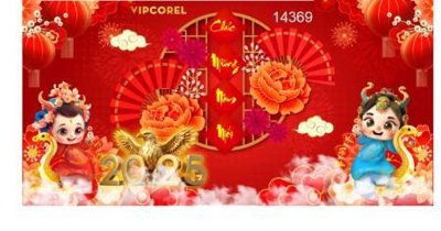 File tranh in trần File backdrop phông chúc mừng năm mới tết 2025 ất tỵ TET2028 (ảnh gốc siêu nét)