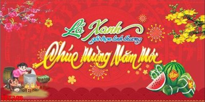 File tranh quảng cáo file in baner tết 2023 phông tết tất niên khai xuân TET208 (download file gốc)