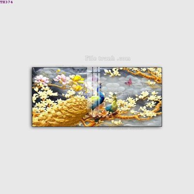 File tranh gốc in trần nhà File gốc in tranh tổng hợp TH374 3D