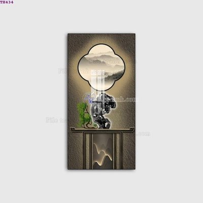 File tranh File gốc in tranh tổng hợp TH434 (ảnh gốc) in trần 3D