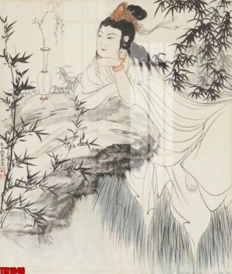 File tranh File tranh thủy mặc trung quốc TM1046 (gốc) chủ đề thành phố