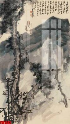 Ảnh gốc File tranh thủy mặc trung quốc TM1243 (độ nét cao) in mica