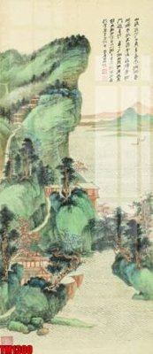 File ảnh File tranh thủy mặc trung quốc TM1300 (gốc) cho trang trí nhà hàng