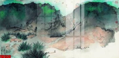 Ảnh gốc file in lụa File tranh thủy mặc trung quốc TM1326 chi tiết