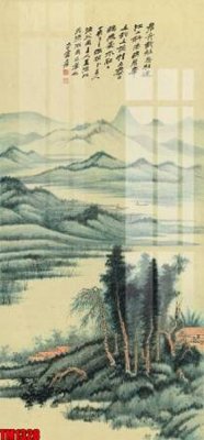 File gốc File tranh thủy mặc trung quốc TM1328 (phong cách) cổ điển