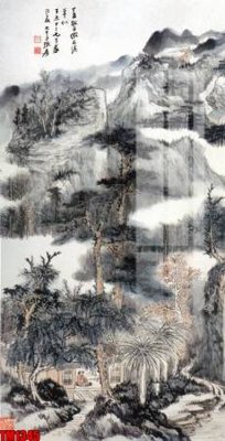 File tranh in tráng gương File tranh thủy mặc trung quốc TM1345 (siêu nét)