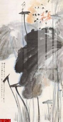 File gốc File tranh thủy mặc trung quốc TM1391 (in lụa) tranh phong thủy