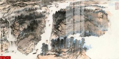 File in trần File tranh thủy mặc trung quốc TM1420 (bản gốc) mây trời