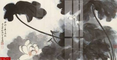 File gốc File tranh thủy mặc trung quốc TM1425 (in mica) làm quà tặng