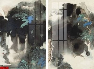 File in trần File tranh thủy mặc trung quốc TM1429 (bản gốc) hoa văn