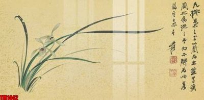 File gốc File tranh thủy mặc trung quốc TM1442 (in lụa) hoa văn cổ điển