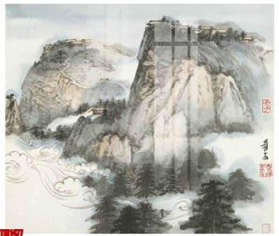 Tải file File tranh thủy mặc trung quốc TM1477 (gốc) chủ đề tâm linh
