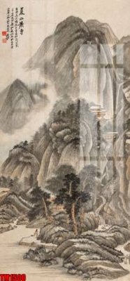 Download file gốc File tranh thủy mặc trung quốc TM1500 (in lụa) hoa lá