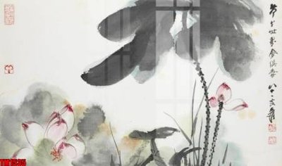 File ảnh File tranh thủy mặc trung quốc TM1535 (gốc) in decal dán tường