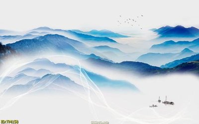 File tranh File tranh thủy mặc TM158 (bản gốc) in canvas