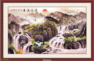 File in lụa File tranh thủy mặc TM204 (phong cảnh) File tranh thủy mặc TM204