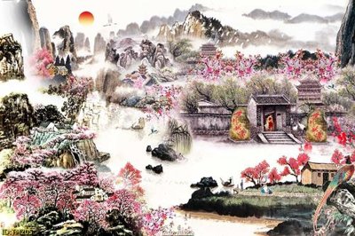 File gốc File tranh thủy mặc TM205 (in lụa) cao cấp