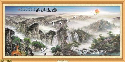 File tranh File tranh thủy mặc TM206 (ảnh gốc) in trần nhà