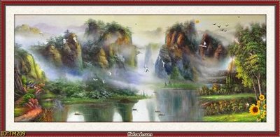 File tranh File tranh thủy mặc TM209 (gốc) chủ đề động vật