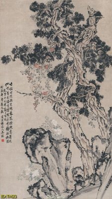 File tranh gốc File tranh thủy mặc TM23 chủ đề hiện đại