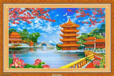 Chi tiết file tranh tráng gương File tranh thủy mặc TM233 (ảnh gốc)