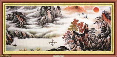 File gốc File tranh thủy mặc TM263 (cho in ấn) độc quyền