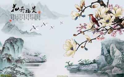 File gốc File tranh thủy mặc TM328 (dành cho trang trí nội thất)