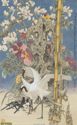 Download file File tranh thủy mặc TM391 (gốc) in mica cao cấp