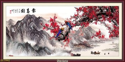 Download file gốc File tranh thủy mặc TM42 (in mica) trang trí