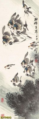 File in lụa File tranh thủy mặc TM643 (hoa văn) File tranh thủy mặc TM643