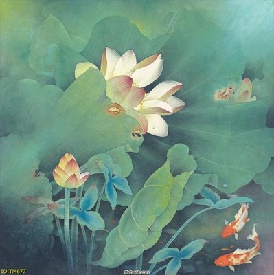 Ảnh gốc File tranh thủy mặc TM677 (độ nét cao) in tráng gương