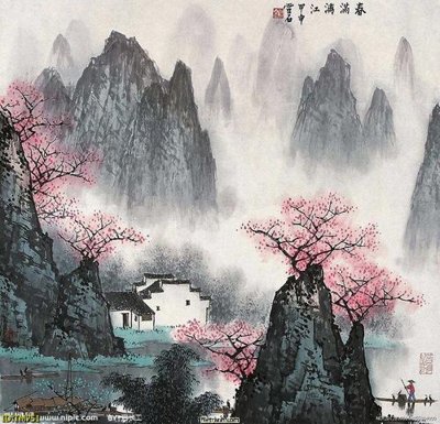 File tranh File tranh thủy mặc TM751 (bản gốc) trang trí văn phòng