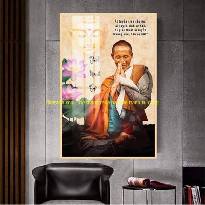 File PSD File tranh thầy thích minh tuệ TMT131 (nguyên bản) cho thiết kế