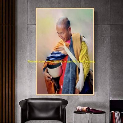 File gốc File tranh thầy thích minh tuệ TMT87 (cho in 3D) độc đáo