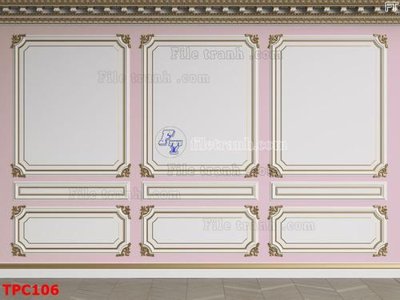 File tranh Tranh phào chỉ TPC106 (bản gốc) in lụa 3D
