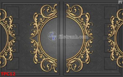 Hình ảnh file gốc in trần nhà Tranh phào chỉ TPC12