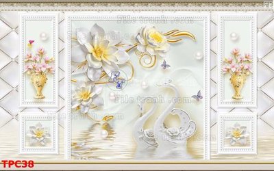 File gốc Tranh phào chỉ TPC38 (in tráng gương) nghệ thuật