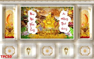 File gốc Tranh phào chỉ TPC50 (in lụa) họa tiết 3D