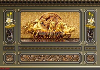 File gốc Tranh phào chỉ TPC505 (in lụa) họa tiết 3D