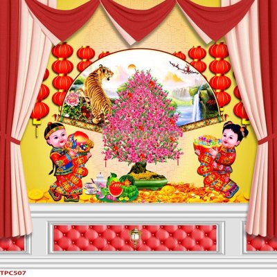 Download file gốc Tranh phào chỉ TPC507 (in lụa) hoa lá