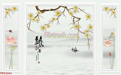 File tranh Tranh phào chỉ TPC541 (gốc) chủ đề thiên nhiên