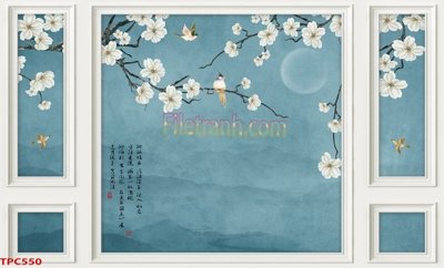 File in lụa Tranh phào chỉ TPC550 (chất lượng cao) Tranh phào chỉ TPC550