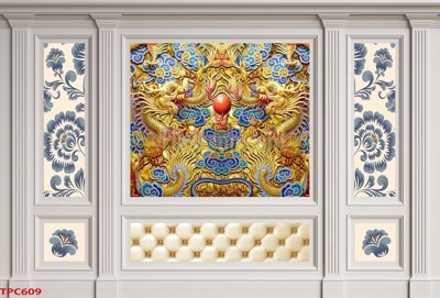 File gốc Tranh phào chỉ TPC609 (in tráng gương) hiện đại