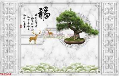 Download file gốc Tranh phào chỉ TPC669 (in lụa) hoa lá