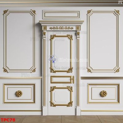 File gốc Tranh phào chỉ TPC78 (trang trí) cho phòng khách