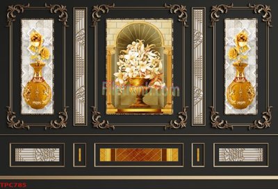 Download file Tranh phào chỉ TPC785 (gốc) in mica bàn thờ