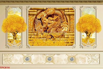 Hình ảnh file gốc in trần nhà Tranh phào chỉ TPC816